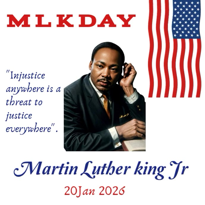 White Joyful Martin Luther King Jr Instagram Post Template | PosterMyWall