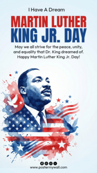 White Joyful Martin Luther King Jr Instagram Story template