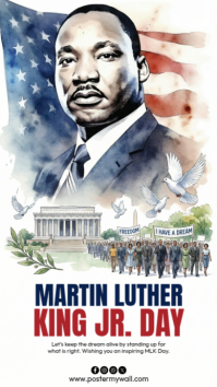 White Joyful Martin Luther King Jr Instagram Story template