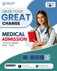 White Joyful Medical Admission Instagram Portrait template