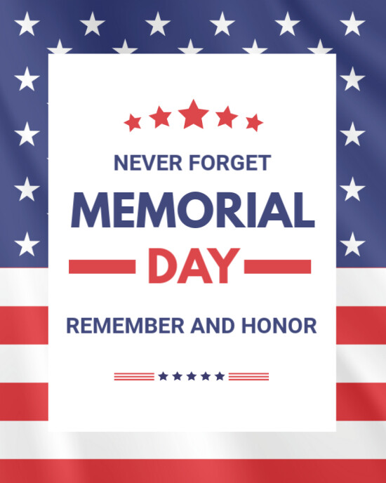 Copy of White Joyful Memorial Day, Remember And Honor Instagram ...