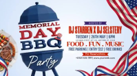White Joyful Memorial Day BBQ Party Digital Display Video template
