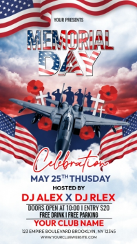 White Joyful Memorial Day Celebration Instagram Story Video template