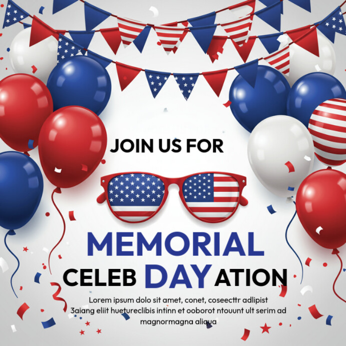 Copy of White Joyful Memorial Day Clelebration Instagram Post ...