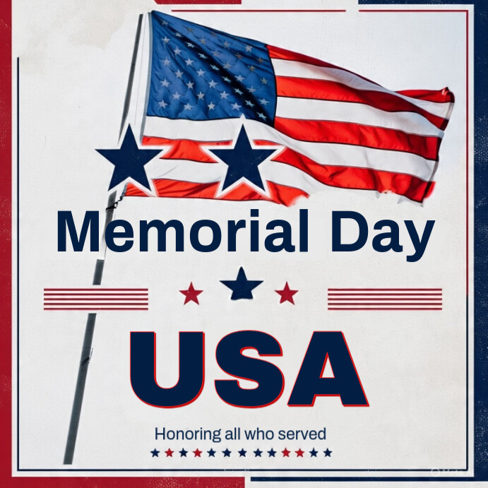 Copy of White Joyful Memorial Day Design Template Instagram Post ...