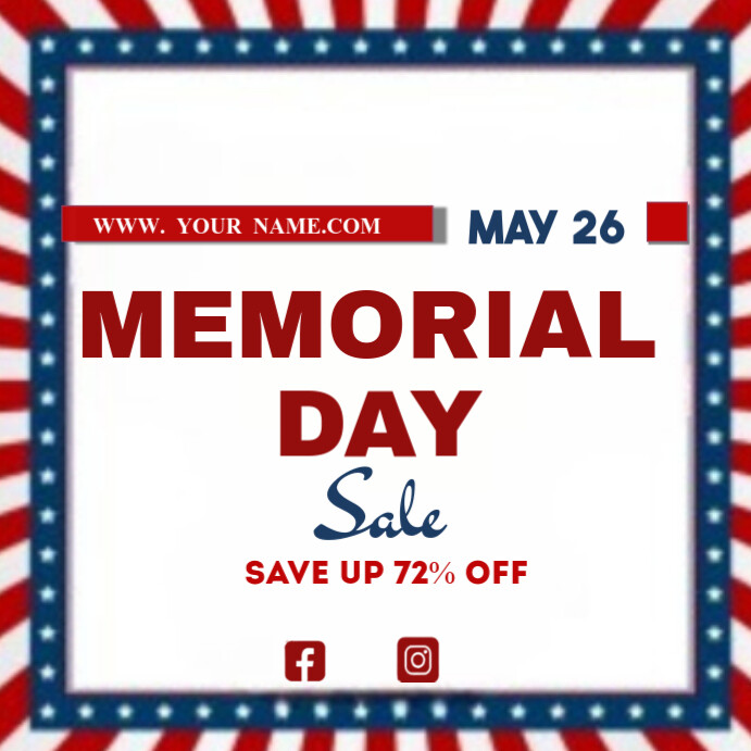 Copy of White Joyful Memorial Day Instagram Post | PosterMyWall