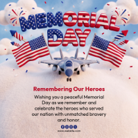 White Joyful Memorial Day Instagram Post template