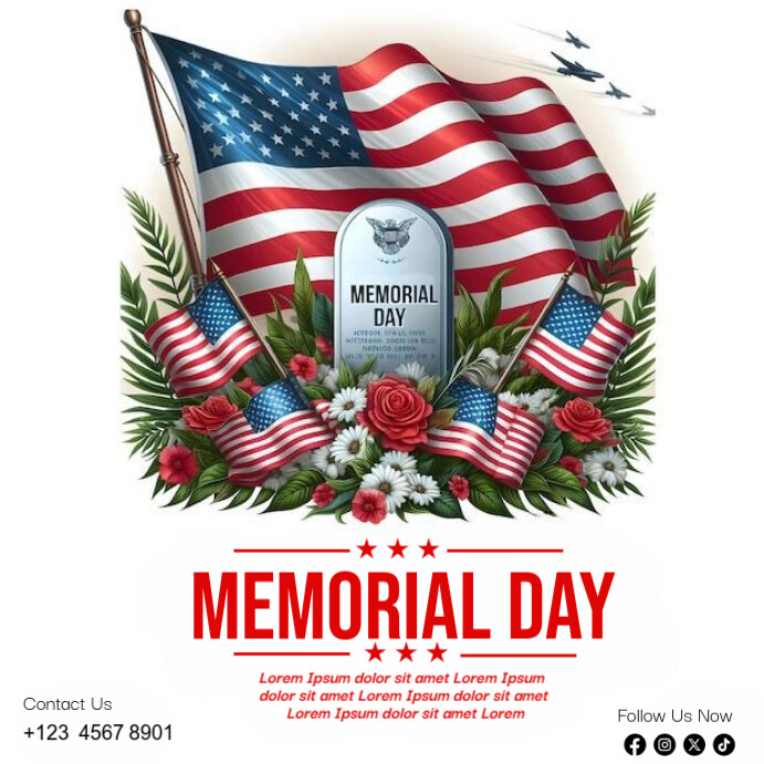 Plantilla de White Joyful Memorial Day Instagram Post | PosterMyWall