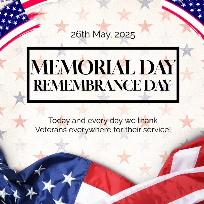 Copy of White Joyful Memorial Day Instagram Post | PosterMyWall