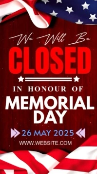 White Joyful Memorial Day Instagram Story template