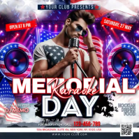 White Joyful Memorial Day Karaoke Event Instagram Post Video template