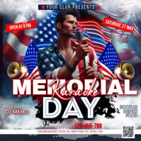 White Joyful Memorial Day Karaoke Event Instagram Post Video template