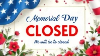 White Joyful Memorial Day/ Memorial Day Closed Sign  Youtube Thumbnail template