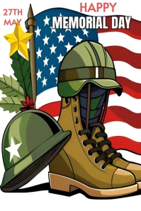 White Joyful Memorial Day  Pinterest Graphic template