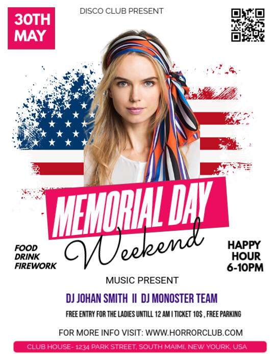 Copy of White Joyful Memorial Day Post Flyer (us Letter) | PosterMyWall