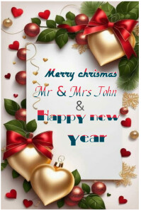 White Joyful Merry Chrismas Pinterest Graphic template