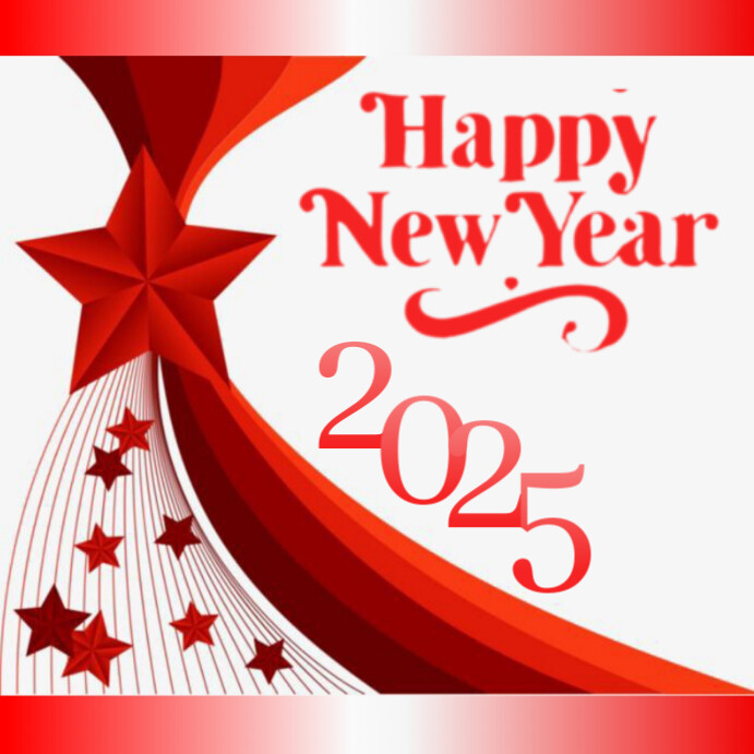 White Joyful Merry Christmas 2025 Greeting Card Instagram Post Template