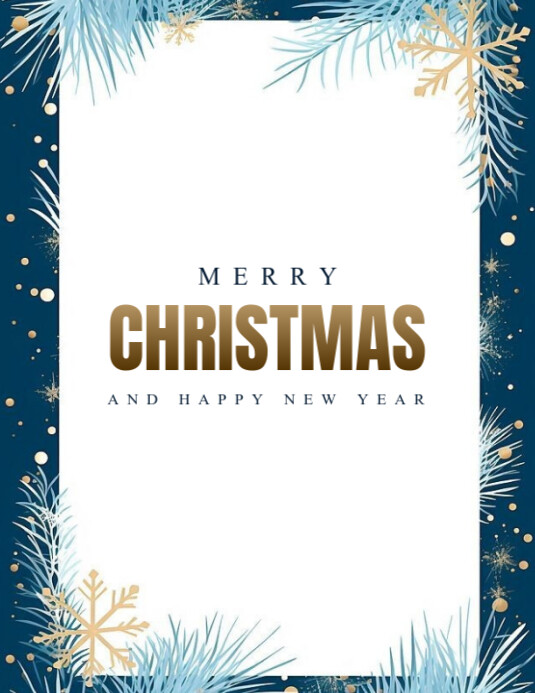 Copy of White Joyful Merry Christmas And Happy New Year Flyer (us ...