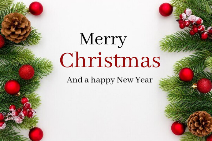 Copy of White Joyful Merry Christmas And Happy New Year Label ...