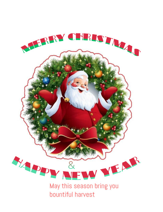 Copy of White Joyful Merry Christmas And Happy New Year Flyer (us ...