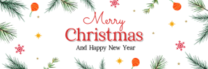 White Christmas and New Year Celebration Encabezado de Twitter Template