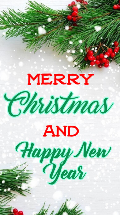 White Joyful Merry Christmas And Happy New Year Instagram Story ...