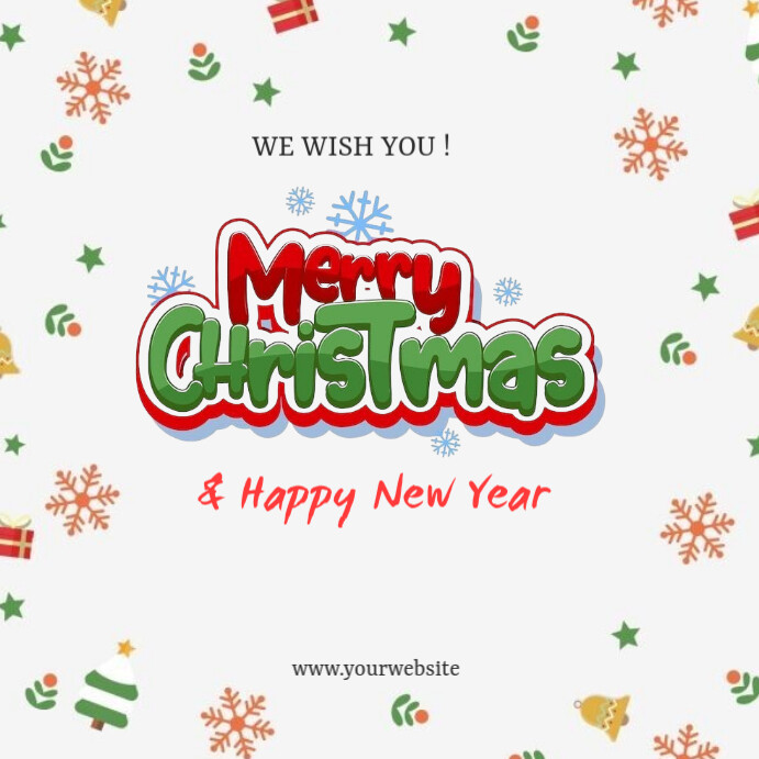 Copy of White Joyful Merry Christmas And Happy New Year Instagram Post ...