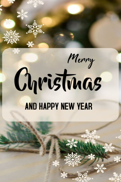 Copy of White Joyful Merry Christmas And New Year Templates Online ...