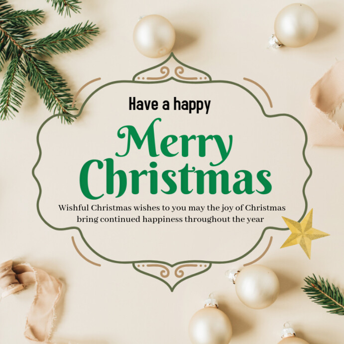 Copy of White Joyful Merry Christmas Day Best Wishes Instagram Post ...