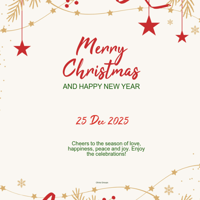 White Joyful Merry Christmas Design Templates Instagram Post | PosterMyWall