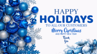 White Joyful Merry Christmas Digital Display (16:9) template