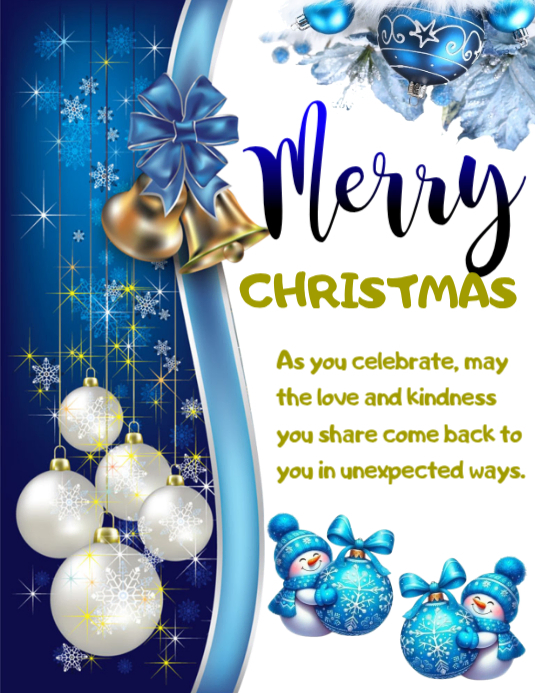 Plantilla de White Joyful Merry Christmas Flyer | PosterMyWall