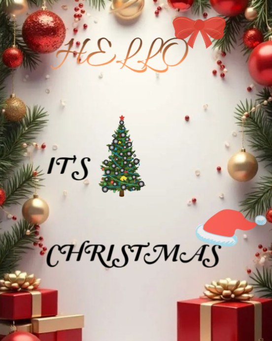Plantilla de White Joyful Merry Christmas Instagram Portrait | PosterMyWall