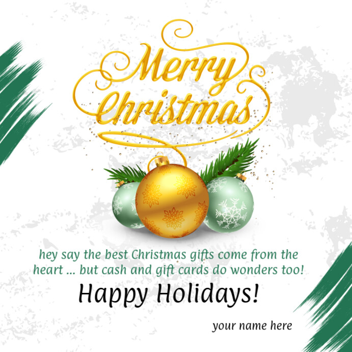 Copy of White Joyful Merry Christmas Instagram Post | PosterMyWall