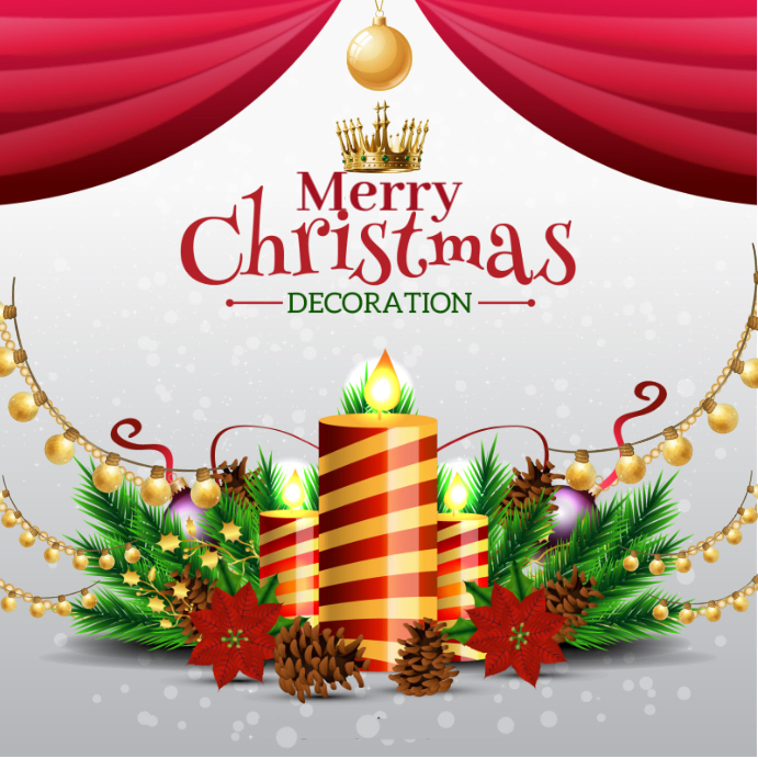 White Joyful Merry Christmas Instagram Post Template | PosterMyWall