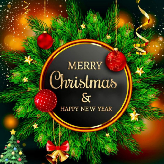 White Joyful Merry Christmas Instagram Post Template | PosterMyWall