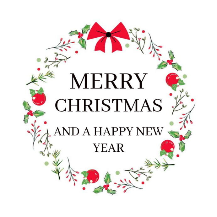 White Joyful Merry Christmas Instagram Post Template | PosterMyWall