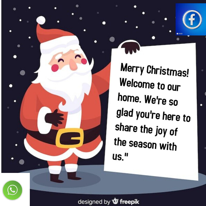 White Joyful Merry Christmas Instagram Post Template | PosterMyWall