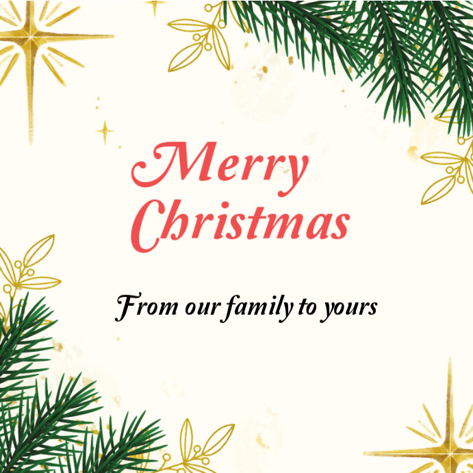 White Joyful Merry Christmas Instagram Post Template | PosterMyWall