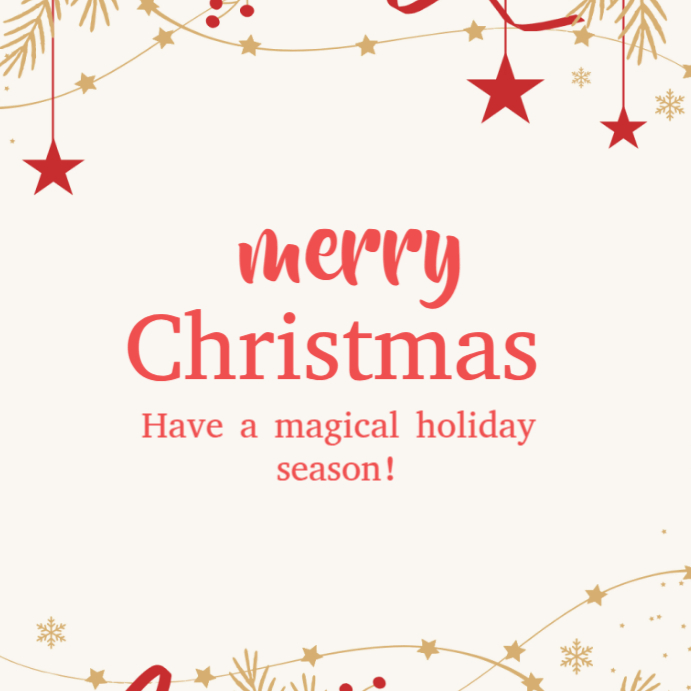Plantilla de White Joyful Merry Christmas Instagram Post | PosterMyWall