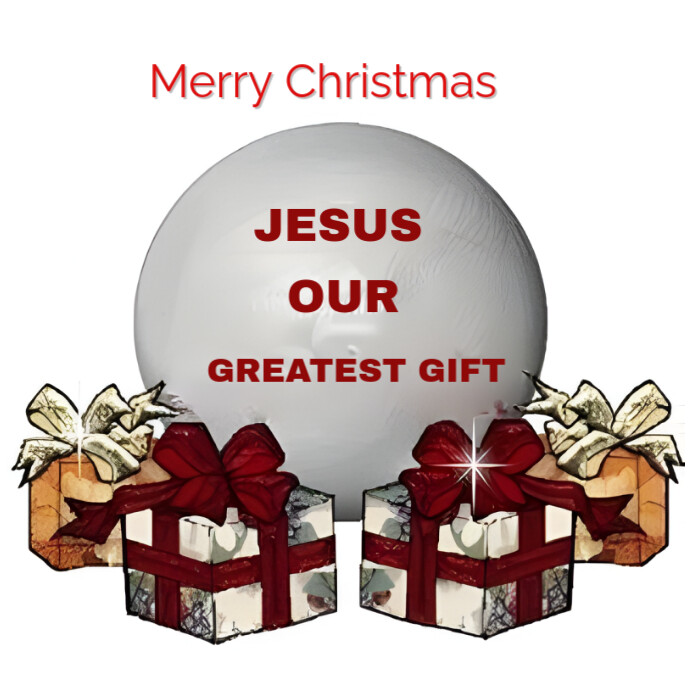 White Joyful Merry Christmas Jesus Instagram Post Template | PosterMyWall