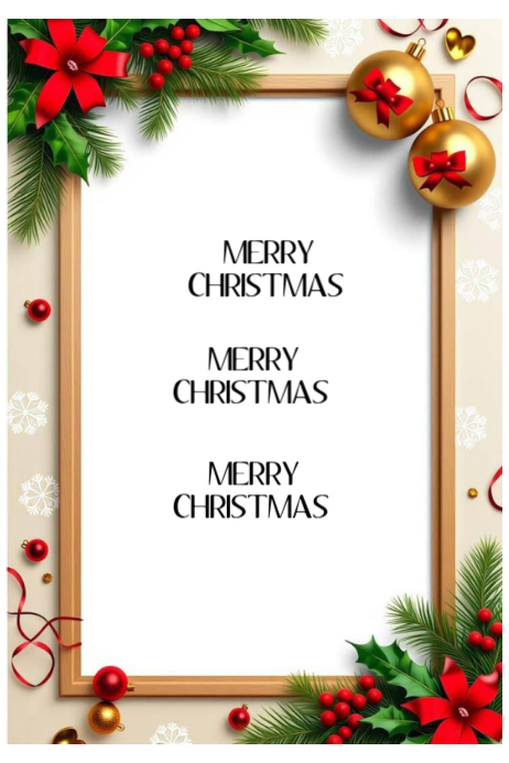White Joyful Merry Christmas Poster Template | PosterMyWall
