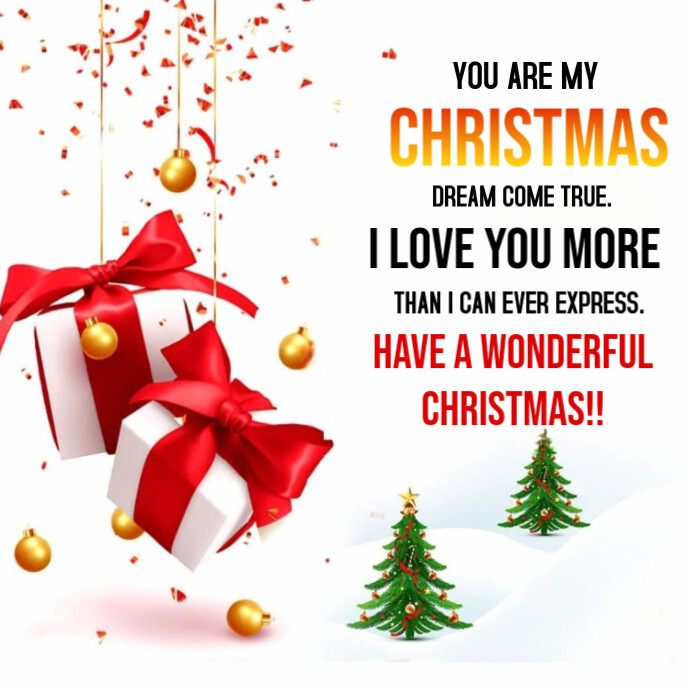 Copy of White Joyful Merry Christmas Wishes Instagram Post | PosterMyWall