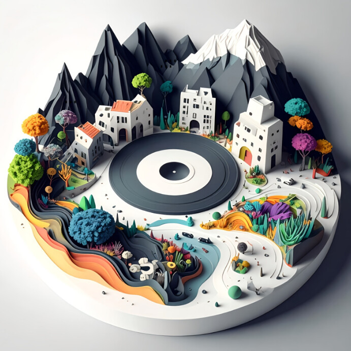 White Joyful Miniature City  Instagram Post template