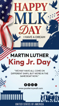 White Joyful Mlk Day Instagram Story template