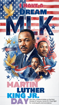 White Joyful Mlk Day Instagram Story template