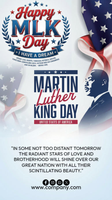 White Joyful Mlk Day Instagram Story Template | PosterMyWall
