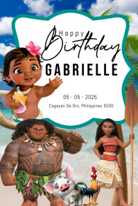 Moana Birthday Poster Template PosterMyWall moana-birthday-poster-template-postermywall