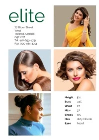 White Joyful Modelling Agency And Composite Card Template Poster A3