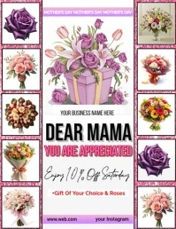 White Joyful Mother's Day Business Flyer Flyer (us Letter) template